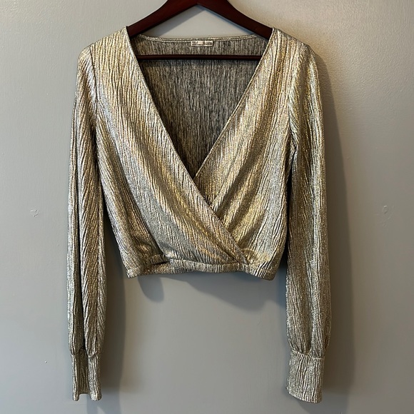 Zara Tops - Zara WB Collection, Size M, shiny gold lame!
